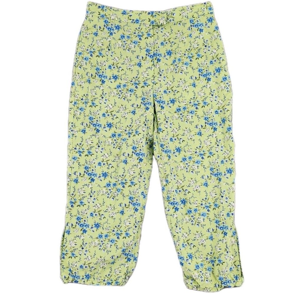 Willi Smith Stretch Womens Lightweight Capri Pants Size 10 Drawstring Hem 28x20